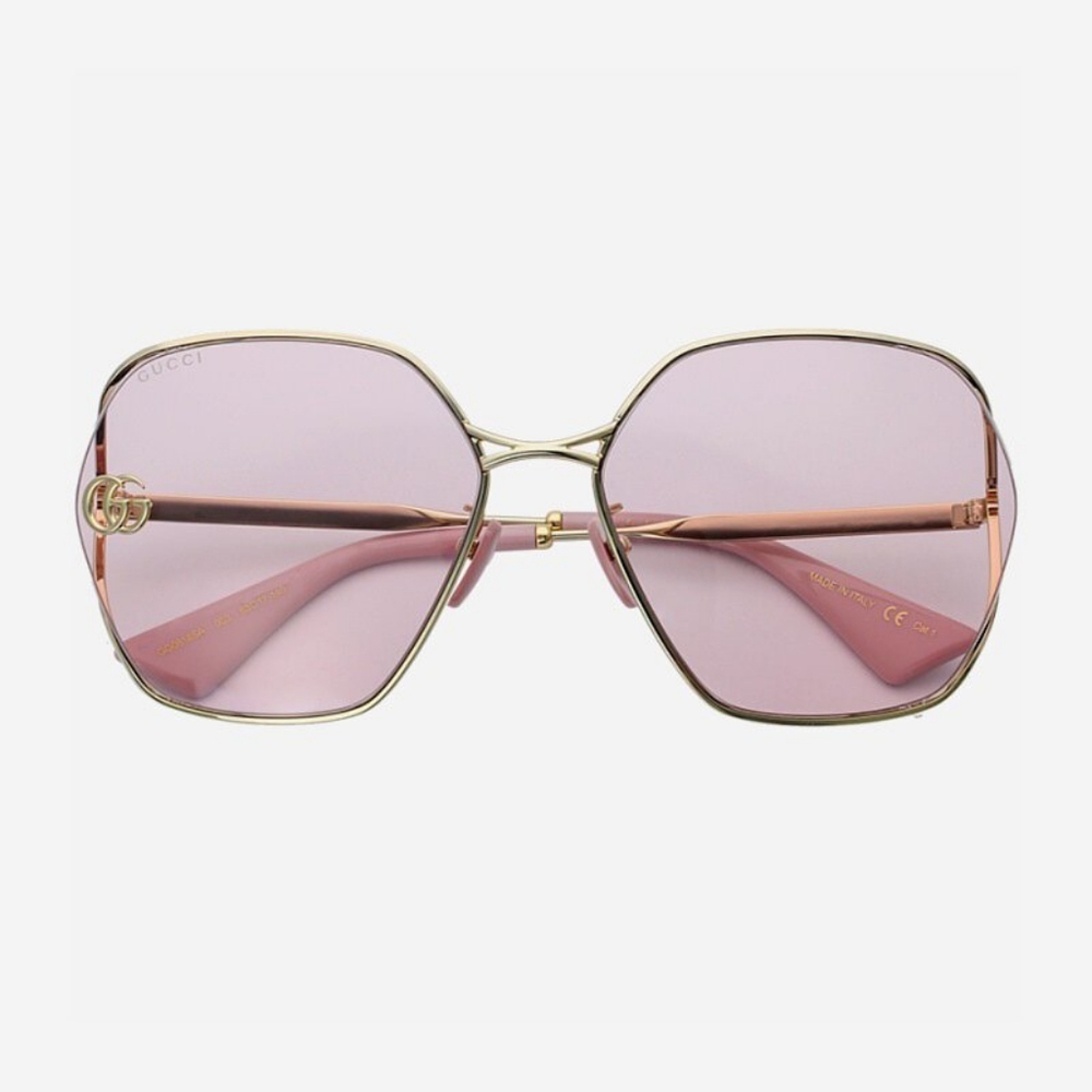 NEW GUCCI GG0818SA 003 PINK WOMEN’S SUNGLASSES - Picture 5 of 6